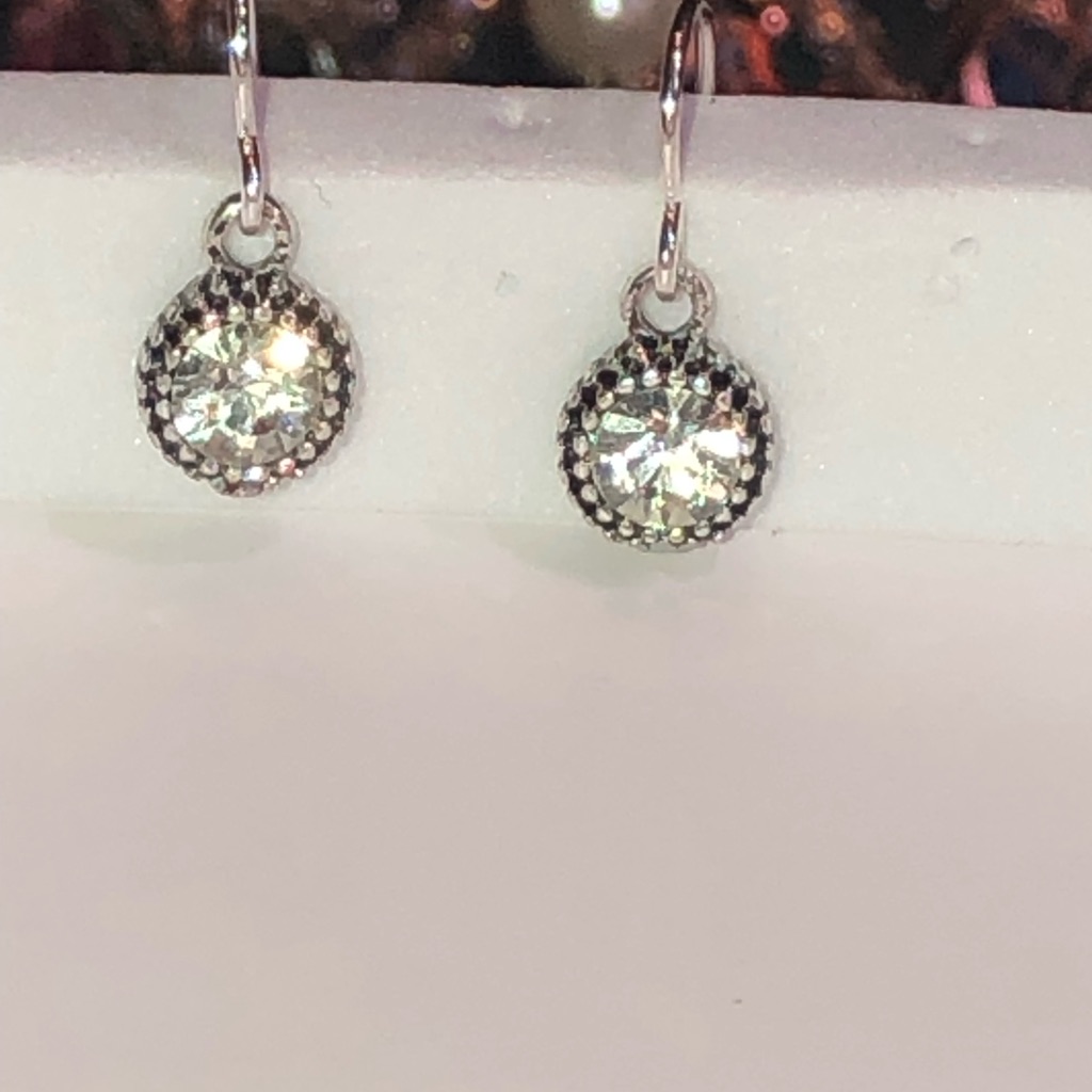 Starlight Crystal Silver Dangle Earrings Nwt